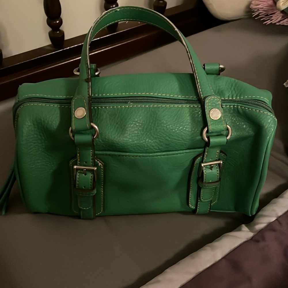 Liz Claiborne handbag, green, barely used.